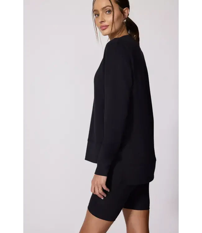 MPG Serene Brushed Side Slit Relaxed Pullover