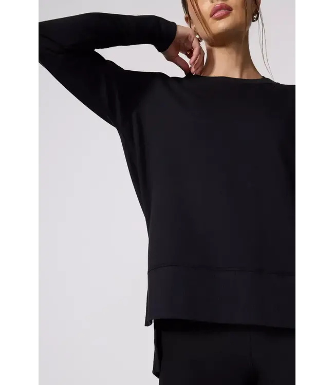 MPG Serene Brushed Side Slit Relaxed Pullover
