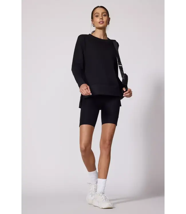 MPG Serene Brushed Side Slit Relaxed Pullover