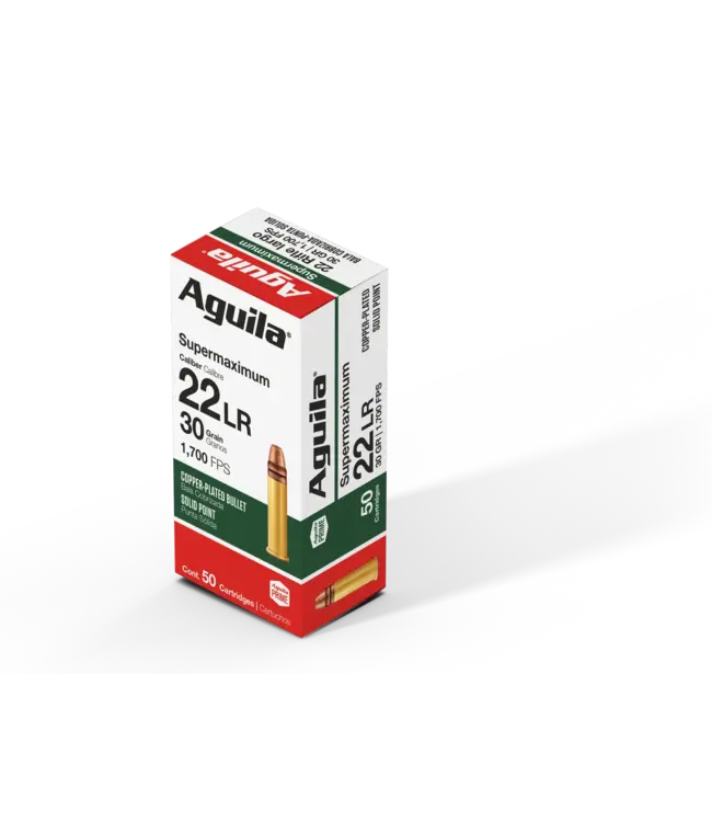 Aguila Supermaximum Ammo - 22 LR | 30 Grain