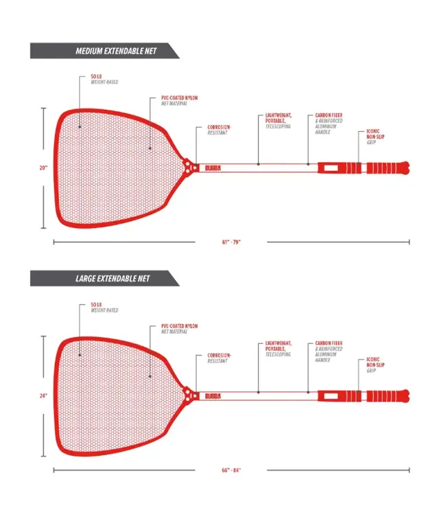 Bubba Extendable Net - Large