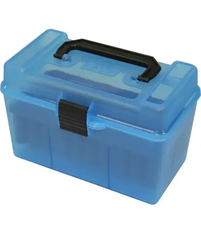 MTM Deluxe Ammo Box - 50 Round Handle, 7mm Rem Mag, 300 Win Mag