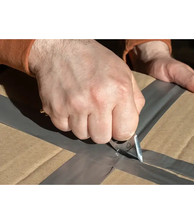 Beaver CraftSmall Keychain Knife with Finger Ring and Leather Sheath