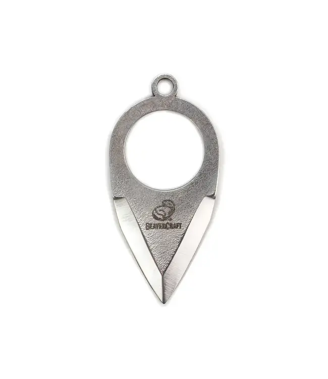 Beaver CraftSmall Keychain Knife with Finger Ring and Leather Sheath