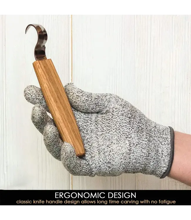 Beaver Craft Spoon Carving Knife (25 mm) with Oak Handle