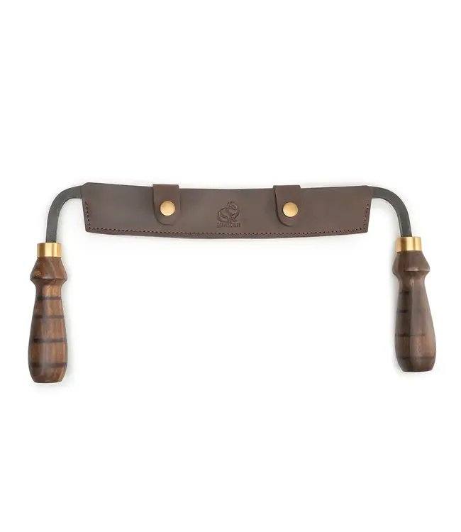 Beaver Craft Hand-Forged Drawknife with Leather Sheath