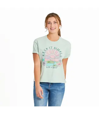 LIFE IS GOOD Life is Good Women's Keep It Simple Sun Boxy Crusher Tee