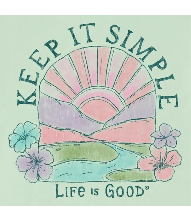Life is Good Women's Keep It Simple Sun Boxy Crusher Tee