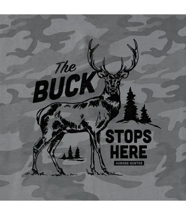 Life is Good Men's Buck Stops Here Allover Printed Crusher Tee