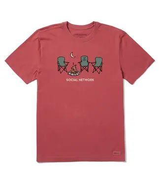 LIFE IS GOOD Life is Good Men's Social Network Camp Crusher Tee