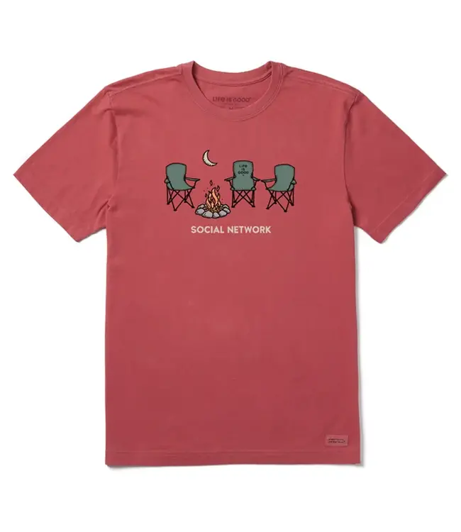Life is Good Men's Social Network Camp Crusher Tee