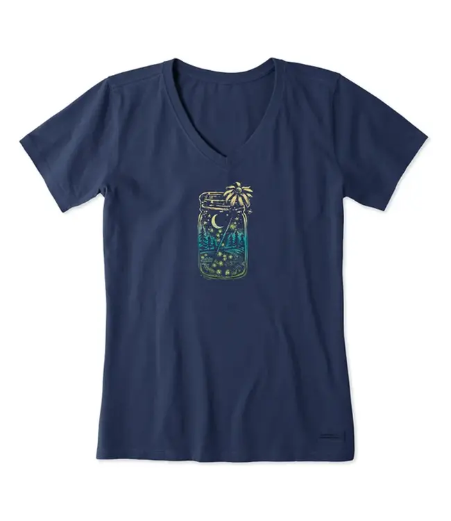 Life Is Good Women's Firefly Moon Jar Crusher Vee