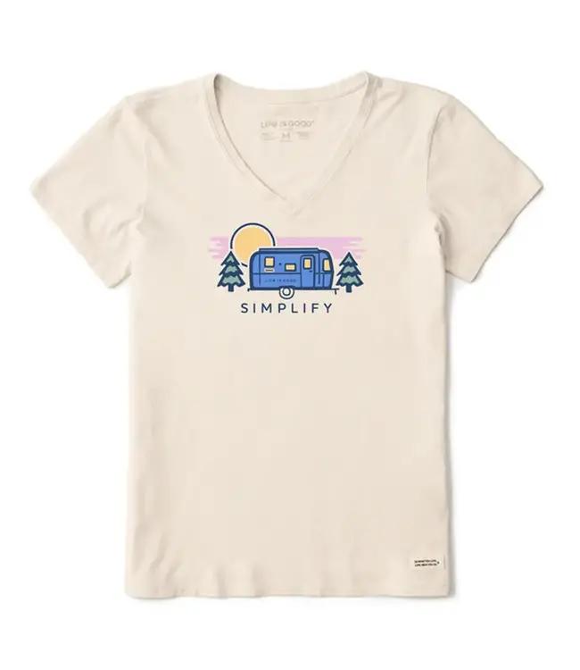 Life is Good Women's Simplify Camper Crusher Vee