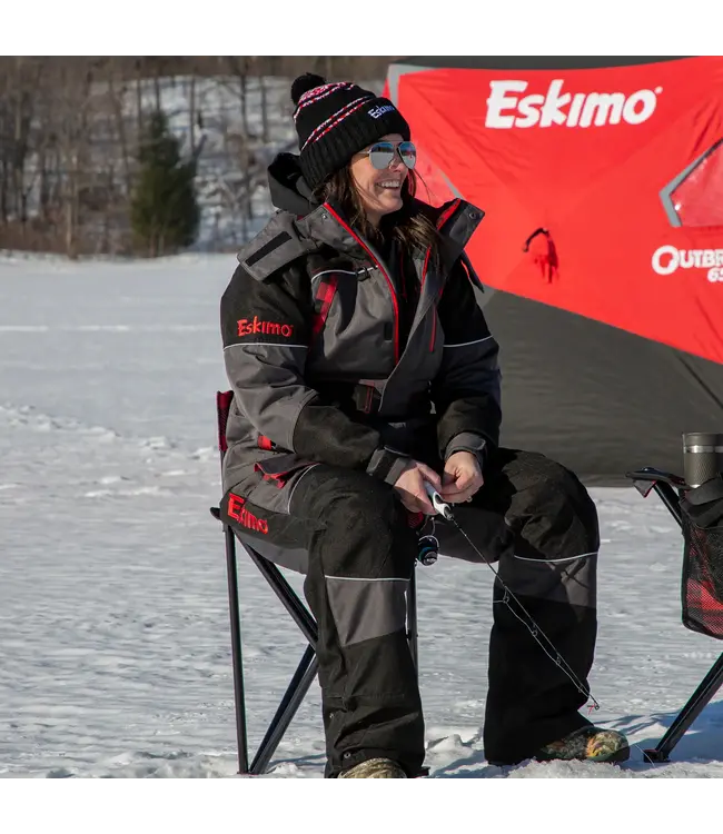 Eskimo Plaid Folding 3-Leg Ice Chair