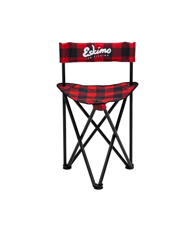 Eskimo Plaid Folding 3-Leg Ice Chair
