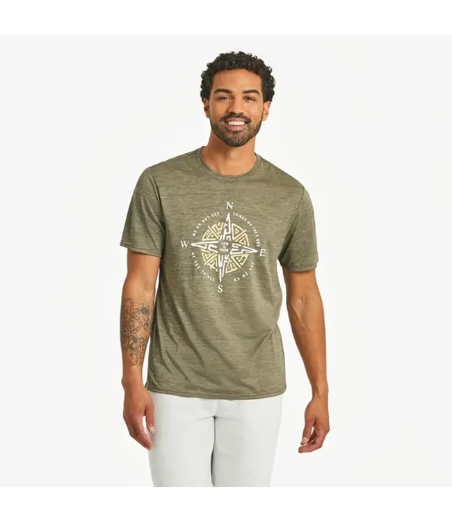 Life is Good Men's Tribal Compass Sun Crusher Tee