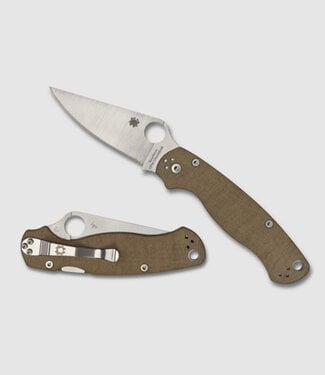 SPYDERCO Spyderco Para Military 2 CPM CRU-WEAR Micarta PlainEdge Knife