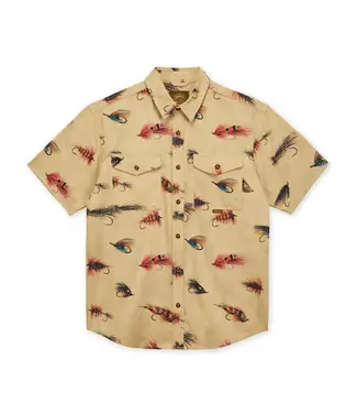 HOOKE Hooke Men's Atlantic Salmon Flies Short Sleeve Shirt