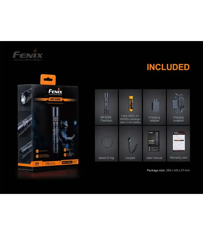 Fenix WF30RE Intrinsically Safe Flashlight