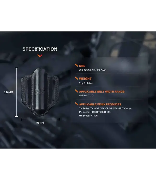 Fenix ALP-20 Leather Flashlight Holster