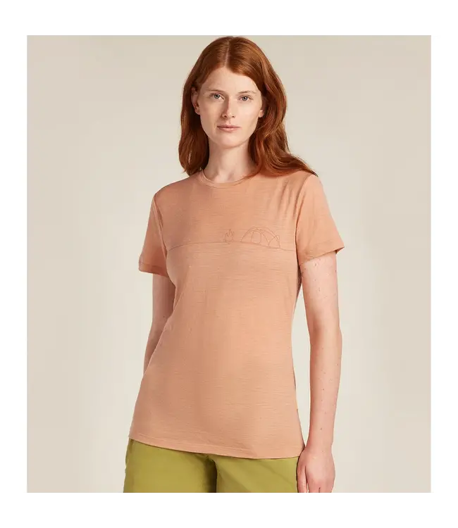 Icebreaker Women's Merino 150 Tech Lite Short Sleeve T-Shirt Single Line Camp