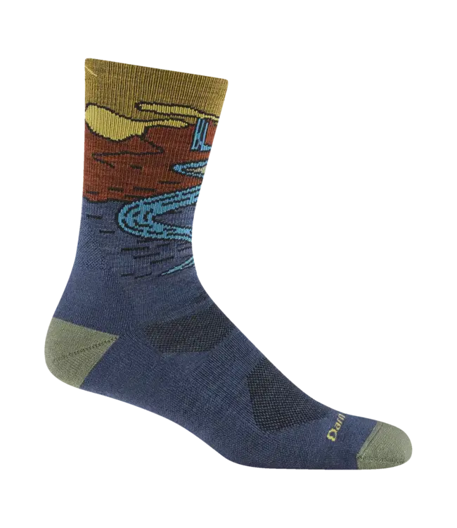 Darn Tough Men's Chasing Waterfalls Micro Crew Lightweight Hiking Sock