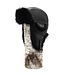 Grenier Black Beaver Aviator Hat W/Belts