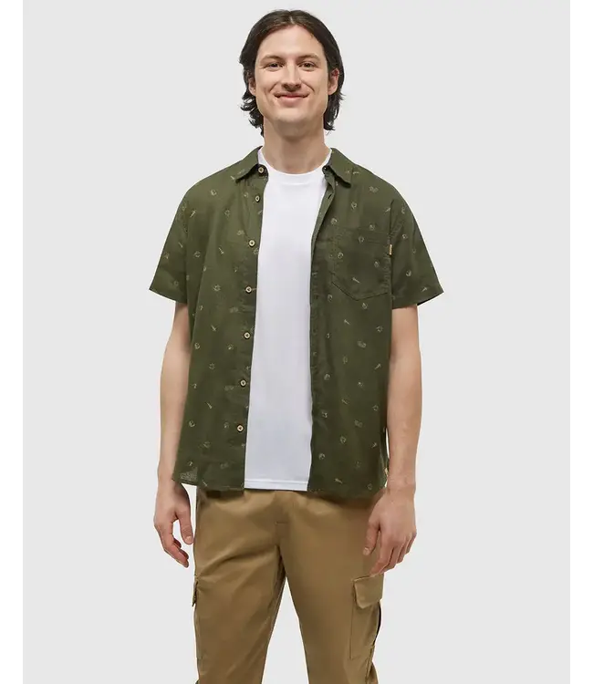 Tentree Mancos Regular Fit Collared Short Sleeve Shirt