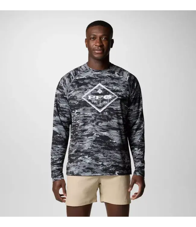 Columbia Men’s Men's PFG Super Solar Stream Graphic Long Sleeve Shirt