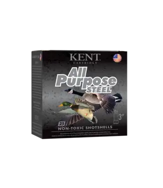 KENT CARTRIDGE Kent BOX of All Purpose Steel Ammo - 12 GA, 3", 1 1/4 OZ, 1400 FPS, 25 Rounds, 2
