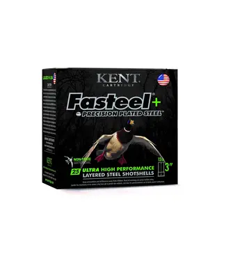 KENT CARTRIDGE Kent BOX of Fasteel+ Ammo - 12 GA, 3 1/2", 1 1/2 OZ, 1450 FPS, 25 Rounds, BBx2