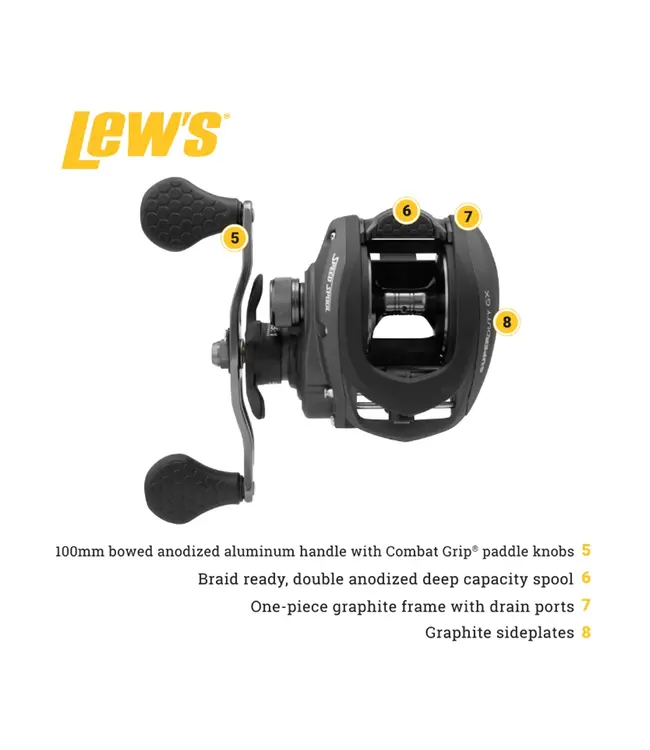 Lew's SuperDuty GX3 6.5:1 Baitcast Reel