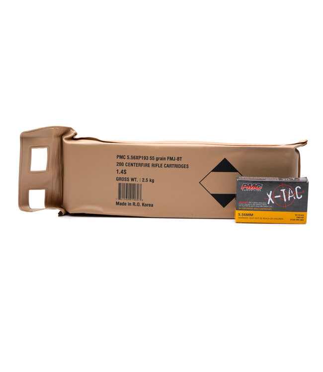 PMC X-TAC 5.56x45MM 55GR FMJ [200RND BULK]