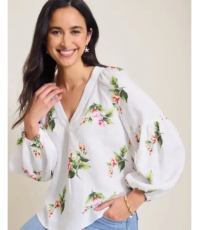 Tommy Bahama Coastalina Linen Florentina Flourish Top