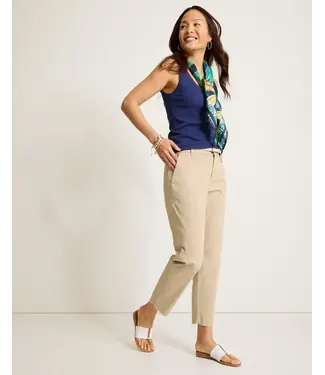 TOMMY BAHAMA Tommy Bahama Mid-Rise Raw-Edge Cropped Chino Pants