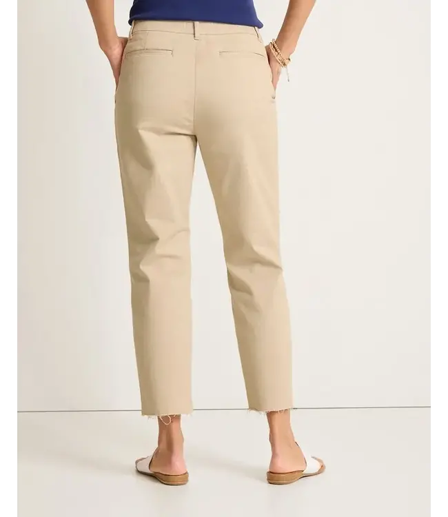 Tommy Bahama Mid-Rise Raw-Edge Cropped Chino Pants