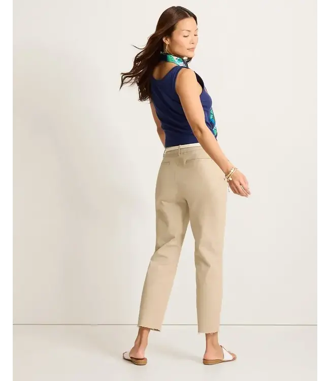 Tommy Bahama Mid-Rise Raw-Edge Cropped Chino Pants