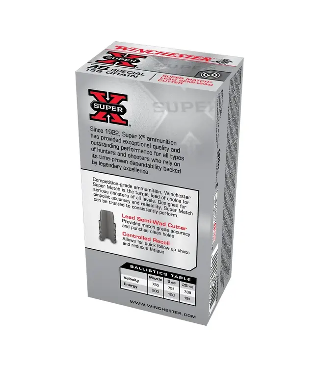 Winchester Super-X Ammo - 38 Special, 158 Grain