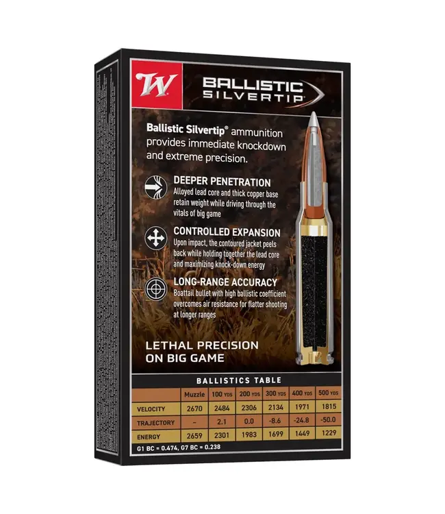 Winchester Ballistic Silvertip Ammo - 308 Win, 168 Grain