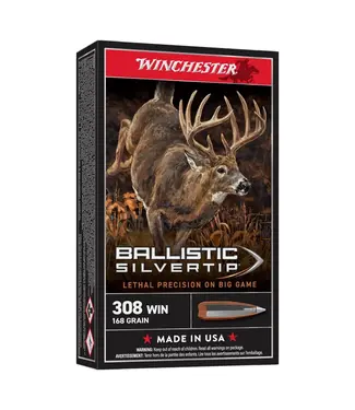 WINCHESTER Winchester Ballistic Silvertip Ammo - 308 Win, 168 Grain