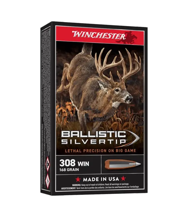 Winchester Ballistic Silvertip Ammo - 308 Win, 168 Grain