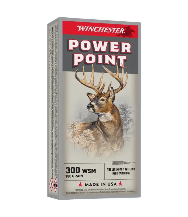 Winchester Power Point Ammo - 300 WSM, 180 Grain