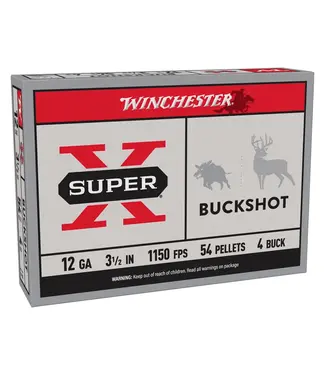 WINCHESTER Winchester Super-X Ammo - 12 Gauge, 3.5", 4 Buck