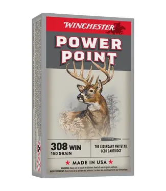 WINCHESTER Winchester Power Point Ammo - 308 Win, 150 Grains
