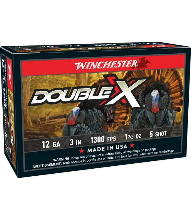 Winchester Double X Ammo - 12 Gauge, 3", 1300 FPS, 1 3/4 oz, 5 Shot
