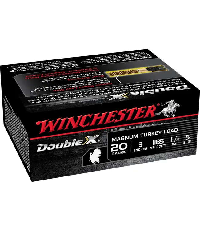 Winchester Double X Ammo - 20 Gauge, 3", 1185FPS, 1 1/4 oz, 5 Shot