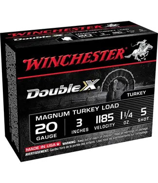 WINCHESTER Winchester Double X Ammo - 20 Gauge, 3", 1185FPS, 1 1/4 oz, 5 Shot