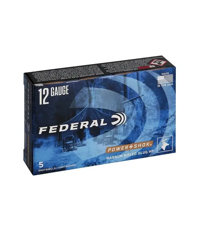 Federal Power-Shok Rifled Slug Ammo - 12 Gauge, 547 Grain, 3 in, 1600 fps