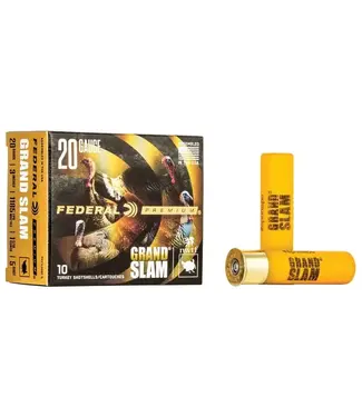 FEDERAL AMMO Federal Grand Slam Ammo - 20 Gauge, 5 Shot, 3 in, 1 5/16 oz, 1185 fps