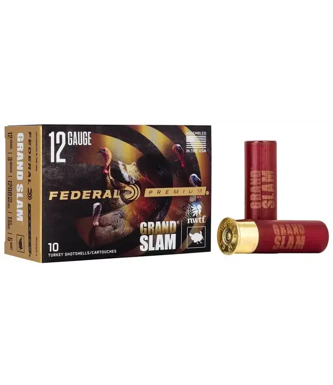 Federal Grand Slam Ammo - 12 Gauge, 5 Shot, 3 in, 1 3/4 oz, 1200 fps